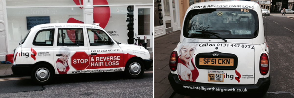 Mini Livery Edinburgh Taxi Advertising 1