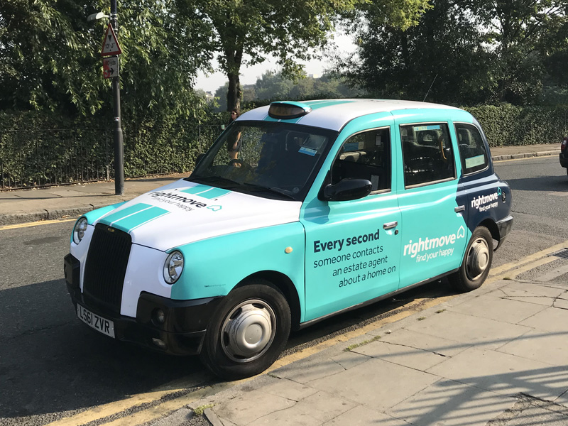 Rightmove Taxi Advertising Campaign in London