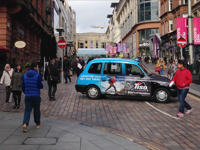 Tiso Taxi Advertising Campaign in Glasgow, Aberdeen & Edinburgh