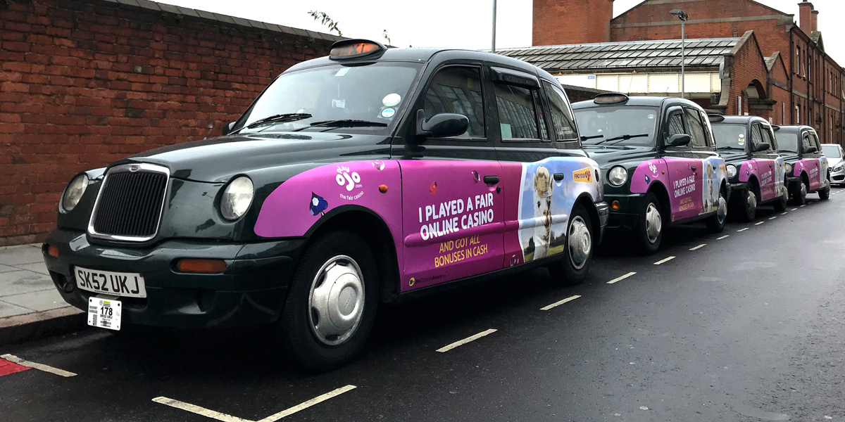 Nottingham London Sheffield Taxi Advertising Campaign for OJO