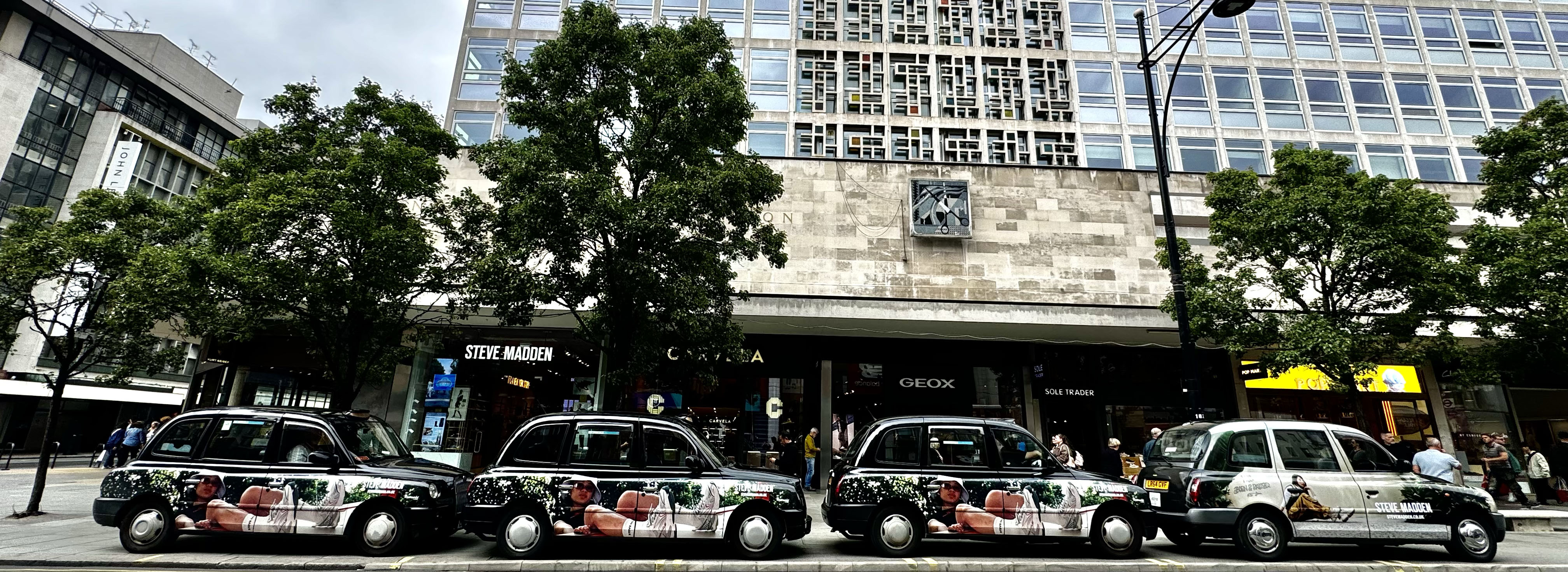 London Taxi Advertising Steve Madden